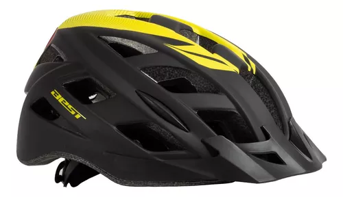 Casco Bicicleta Adulto Negro Talla L Con Luz Certificado