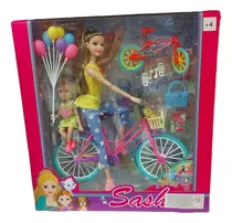 Comprar Juguete 2 Muñecas Con 2 Bicicletas Y Accesorios Sasha