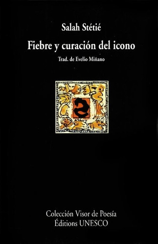 Fiebre Y Curacion Del Icono, De Salah Stetie. Editorial Visor, Tapa Blanda En Español, 2000