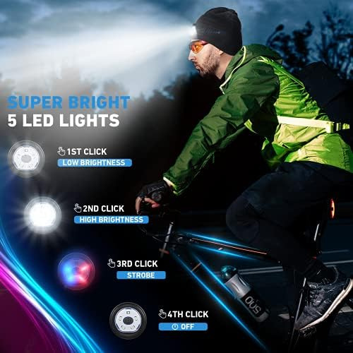Gorro Led Con Regalos Para Hombres, Calcetines De Navidad Pa