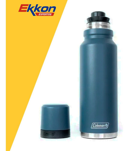 Imagen 4 de 10 de Termo De Acero Inoxidable Coleman 1.2 Lts Azul Pico Matero
