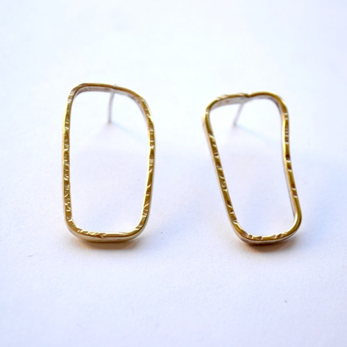 Imagen 3 de 9 de Aros Organicos Dorados, Bronce Y Plata, Minimalista, Regalo