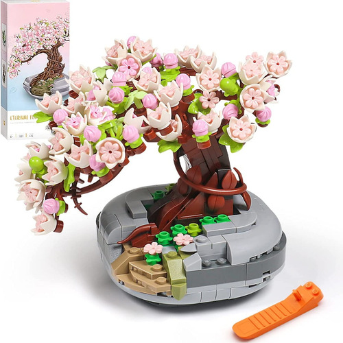 Mini Ladrillo Árbol De Flor De Cerezo Bonsai Modelo 426 Pcs