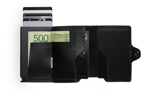 Imagen 4 de 5 de Billetera Walla Wallets Doble - Carbono Black