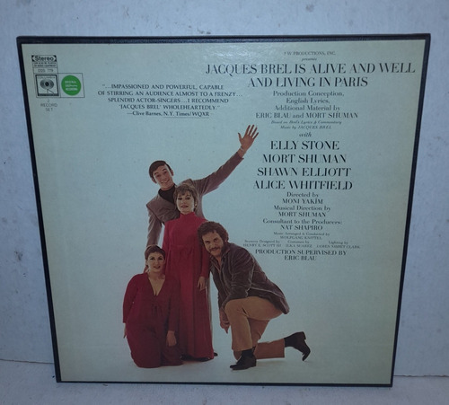 Jacques Brel Is Alive And Well And Living In Paris Vinyl Lp (Usado)