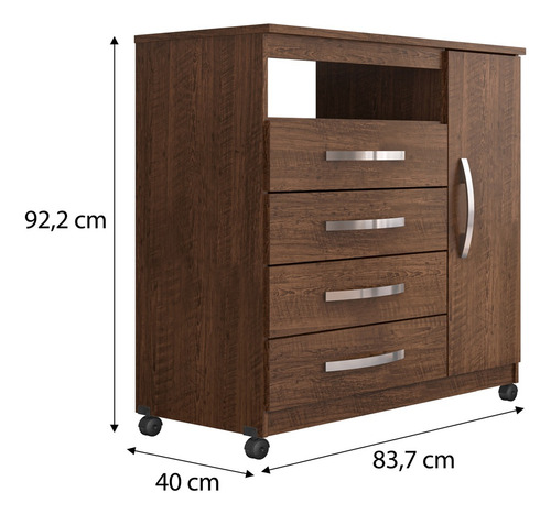 Cômoda Para Quarto Kid&co Espaçosa 4 Gavetas E Com Sapateira