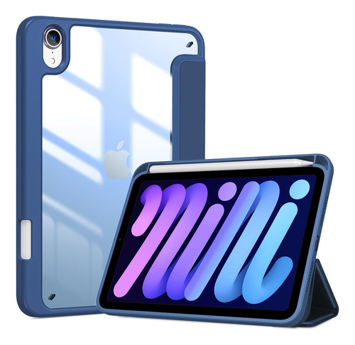 Procase Funda Para iPad Mini 7.ª Gen A17 Pro 2024 Y iPad Mini 6.ª Gen 2021 A2993 A2995 A2996 A2567 A2568 A2569, Carcasa Con Portalápiz Para iPad Mini 8.3 Pulgadas (marino)