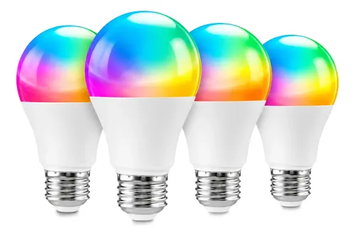 E27 Focos Led Inteligentes Lámparas Smart Rgb Luz 9w Pack 4