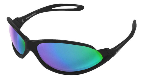 Modelo Spy 39 - Open Preto Fosco - Lentes: Hdx Roxa/verde