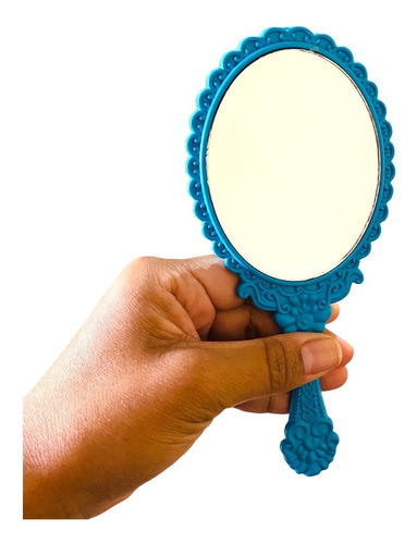 Abebê Espelho De Iemanjá Umbanda Azul Tamanho Médio Promoção