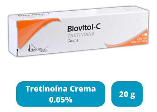 Tretinoína Crema 0.05% Elimina Manchas Acné Arrugas Biovitol Momento de aplicación Noche Tipo de piel Todo tipo de piel