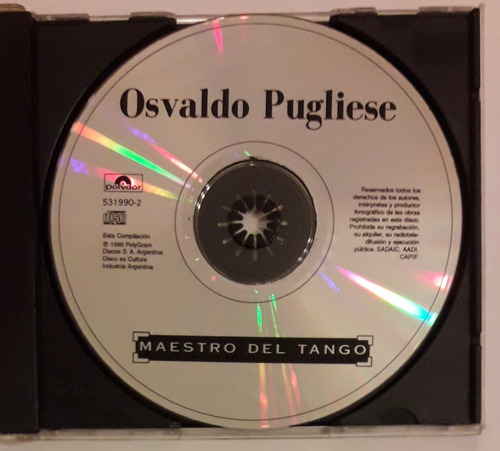Osvaldo Pugliese Cd Maestro Del Tango (sin Carátulas)