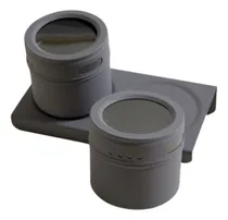 Comprar Set X2 Especieros Condimenteros Imantados C\u002Fbase Gris Mate