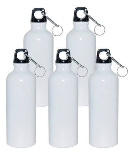 Botella 1 Litro Blanca Sublimacion Sublimar 5 Pack Aluminio