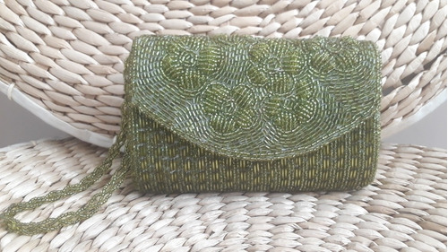 Carterita/clutch Verde Bijoux Terner Original Perfect Estado