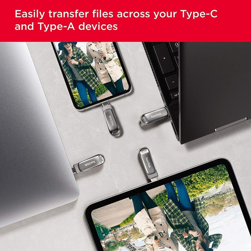Imagen 4 de 5 de Pendrive Sandisk Ultra Dual Luxe 1 Tb Usb A Usb C Mac iPad