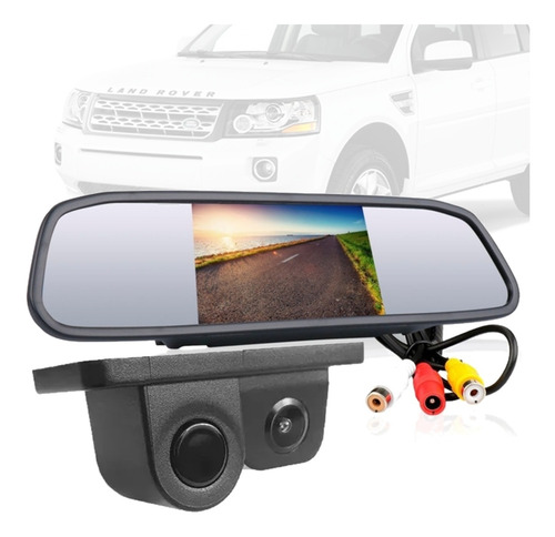 Kit Estacionamento Sensor Camera Retrovisor Lcd Freelander