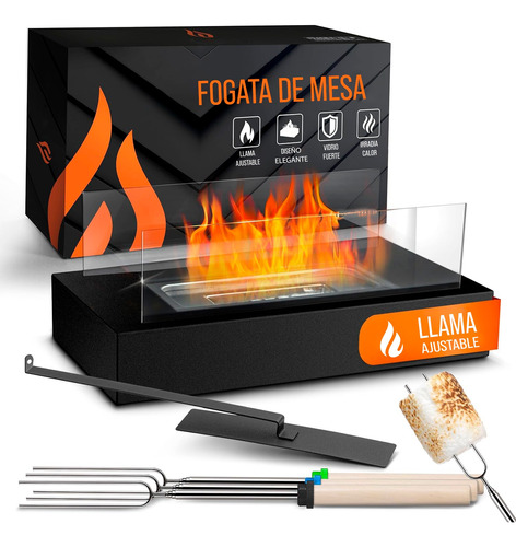 Flammalshop - Chimenea Bioetanol Portátil Acero Inoxidable