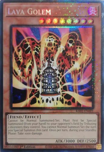 Yugioh! Lava Golem Ra01-en001 Pcr