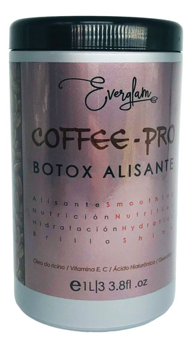 1 Btx Alisante Capilar Coffepro Everglam 1000ml Keratina