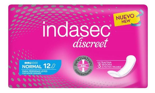 Apósitos Indasec Discreet Normal X12