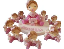 Comprar Combo 20 Souvenirs Y Adorno Torta Porcelana Fria Bautismo 