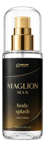 Body Splash Deo Colônia Masculino Maglion Man Gecaps Latam 200ml Cítrico