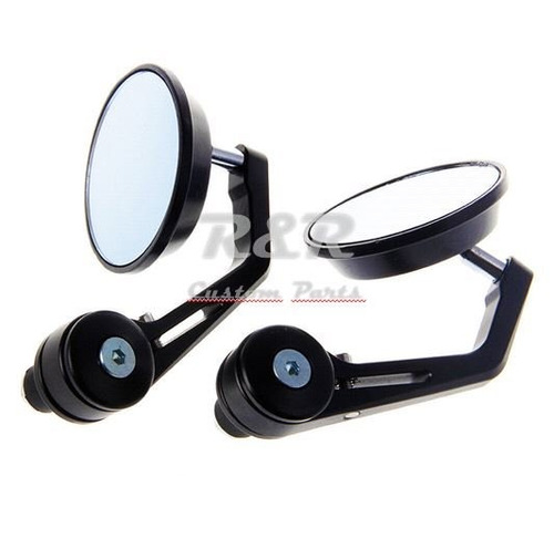 Retrovisor Ponta Guidão Redondo Café Racer 7/8 (22mm) - Par