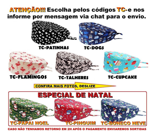 Imagem 4 de 8 de Kit 25 Toucas Cirurgica Bandana Cozinha Veterinária Dentista