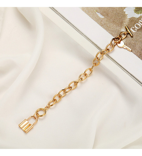 Pulsera De Cadena Gruesa Con Colgante De Cadena Gruesa Cold