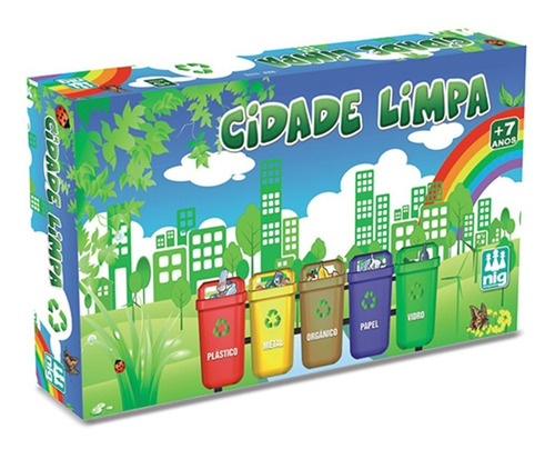 Tabuleiro Infantil Educativo Cidade Limpa Nig Brinquedos   