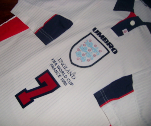 Inglaterra Umbro Local Mundial Francia 1998 David Beckham