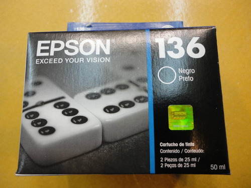 Cartucho Epson 136 Caja Doble T136 Workforce 101 301