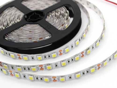 Cinta Led 5050 12v Dc Metro 60 Led Silicona Luz Color Supli