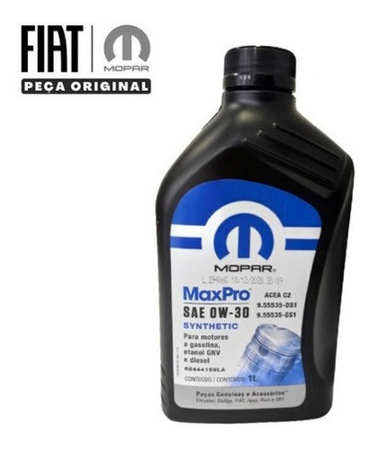 1 Litro De Óleo 0w-30 Maxpro Mopar Original