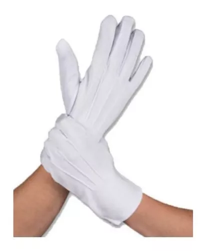 Guantes Blancos De Algodón Escolta Mesero Chambelan Militar