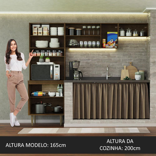 Cocina Integral Completa Modular Madesa Gourmet 235cm Mm