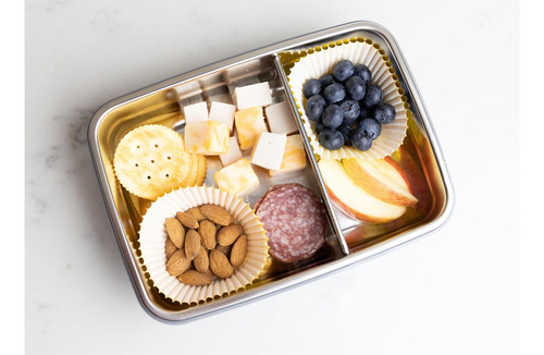 Mira Fiambrera Bento De Acero Inoxidable Con Divisor Para Sá