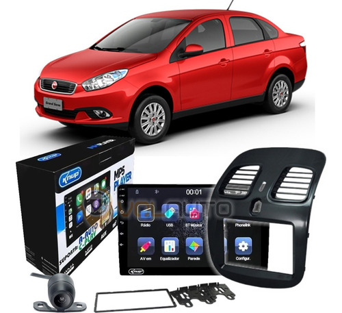 Central Multimidia Androidauto Carplay Grand Siena 2012 2013
