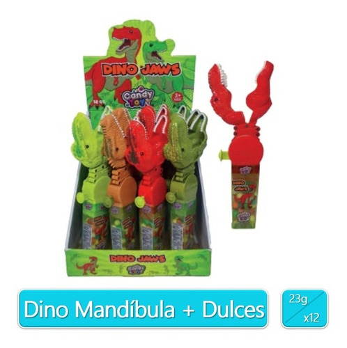 Candy Toy Juguete Mandíbula De Dinosaurio X12 Uds