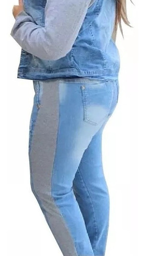 Calça Jeans Plus Size Moletom Ribana Rasgada Cintura Alta