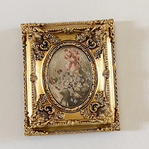 2 Peças De Moldura Ornamentada De Redondo E Retângulo