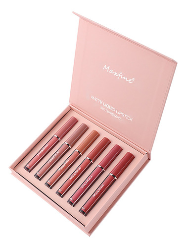 Set De 6 Unidades Maxfine Lipstick Lipstick Box Lipstick Wom