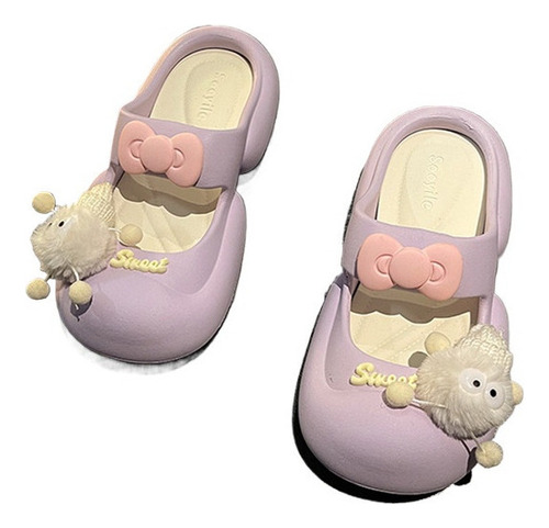 Chanclas Para Niñas Con Bonitos Accesorios De Felpa  Aa