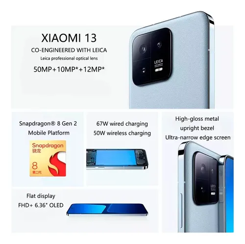 Xiaomi 13 Dual Sim 256 Gb Azul 12 Gb Ram