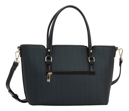 Bolsa Feminina Média Transversal Ombro Mão Chenson Original Cor Preto Elegante