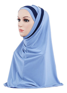 N Hat Hijab Slip On Bufanda Con Doble Lazo Sobre Crepé C 04b 