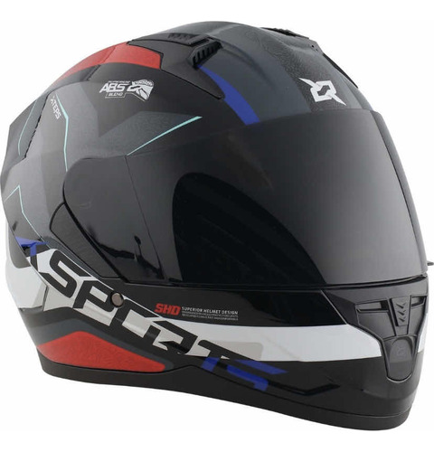 Casco X-sports M67 Xteps Negro Y Blanco Brillante