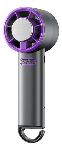 Purple 5-speed Rechargeable Foldable Handheld Fan