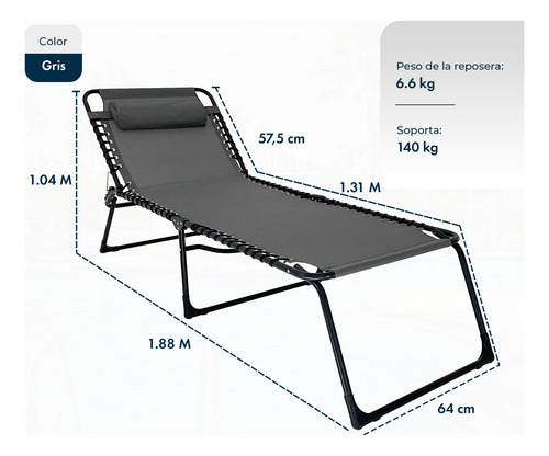 Set X2 Camastro Grande Reposera Gravedad Cero Gardenlife